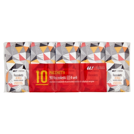 10 Pacchetti di Fazzoletti 4 veli U! Confronta e Risparmia